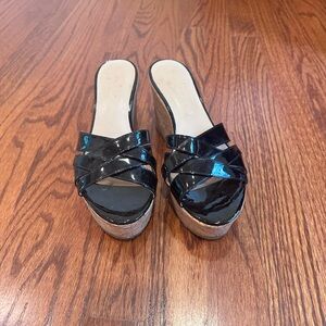Stylish Black Platform Sandals